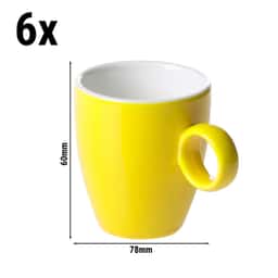 (6 Stück) BART COLOUR CAFE - Espressotasse - 65ml - Gelb