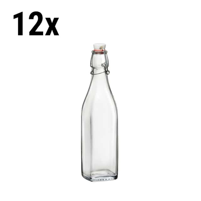 (12 Stück) Glasflasche Bormioli Rocco - DUBLIN - mit Bügelverschluss - 250 ml