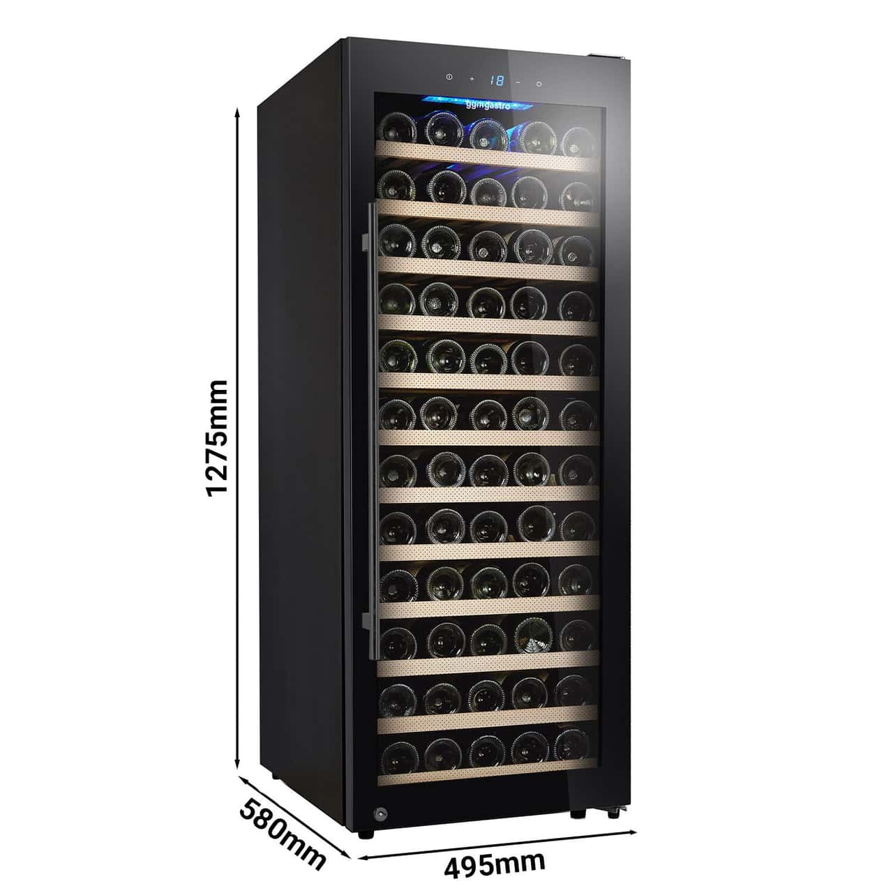 Weinkühlschrank - 1 Klimazone - 200 Liter - max. 80 Flaschen