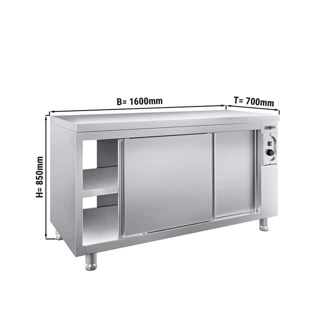 Wärmeschrank PREMIUM - 1600x700mm - mit Durchreiche