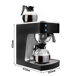 Filterkaffeemaschine - 1,8 Liter - 2 kW - mit 2 Warmhalteplatten - inkl. 2 Glaskannen