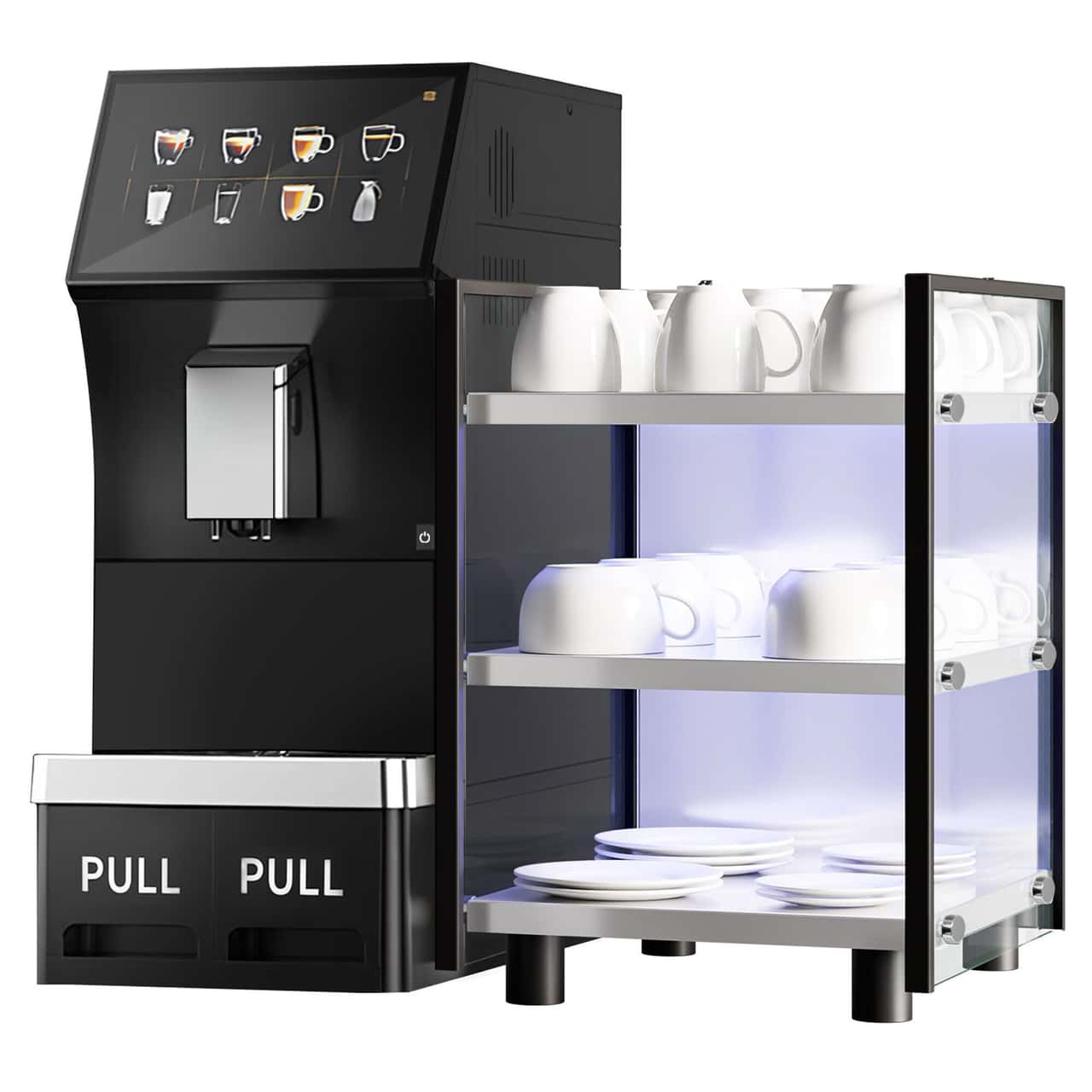 Kaffeevollautomat - 1,3 kW - 10 Zoll Touchscreen - inkl. Tassenwärmer