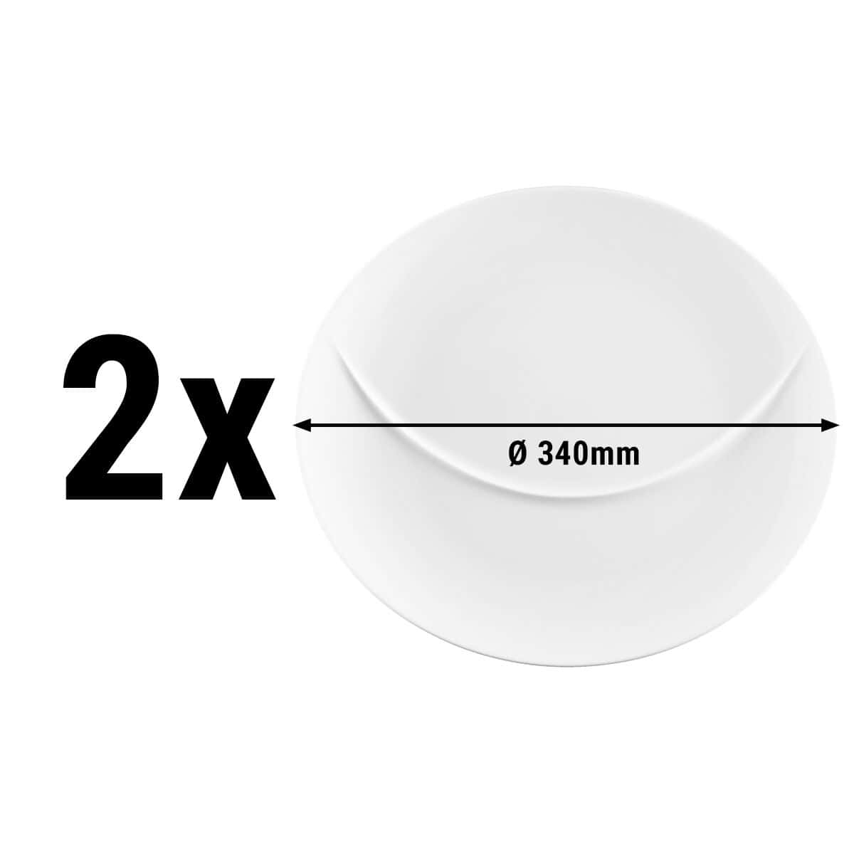 (2 pieces) Seltmann Weiden - Fitness Plate - Ø 34 cm - with 1 divider