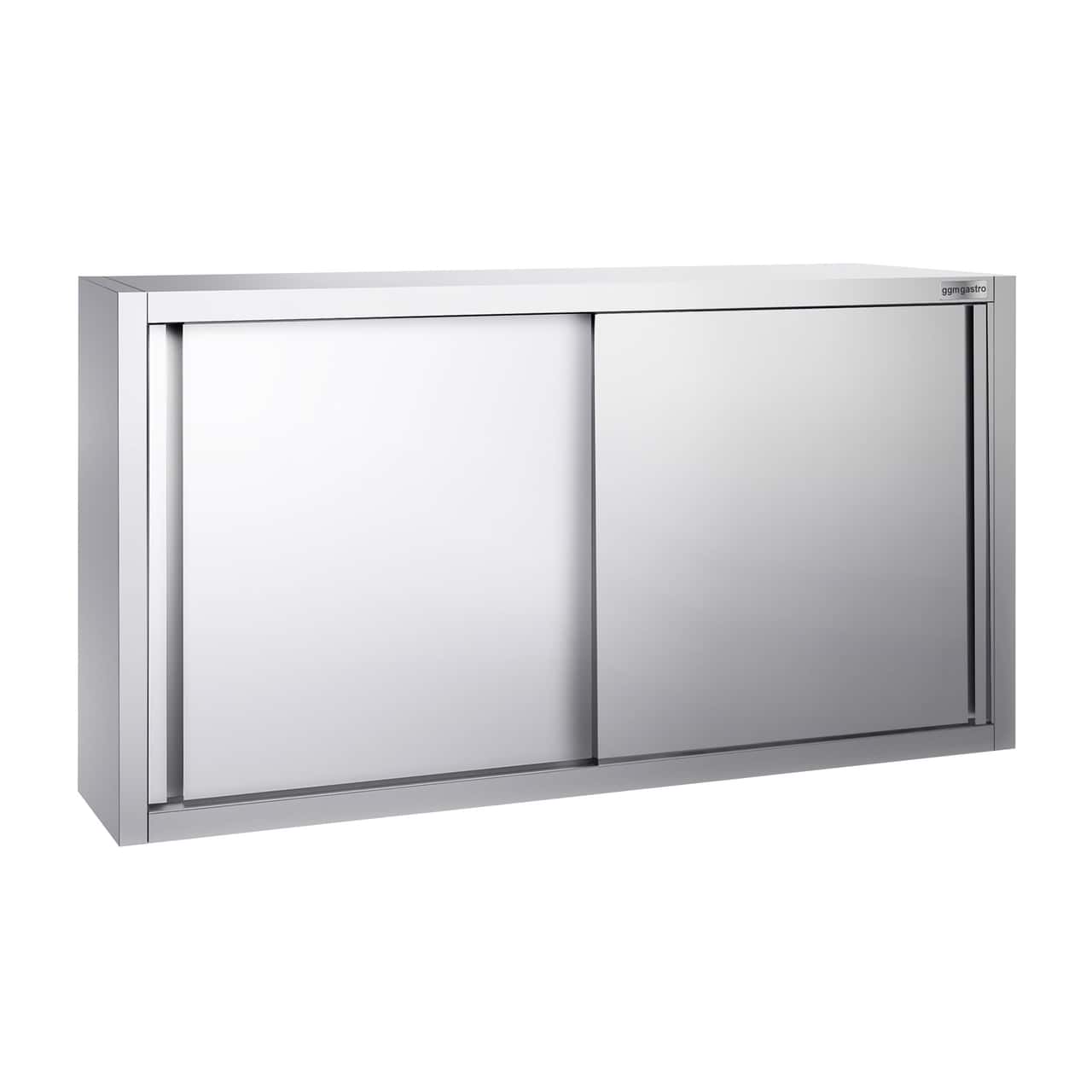 Edelstahl Wandhängeschrank PREMIUM - 1600x400mm - mit Schiebetür - 800mm hoch