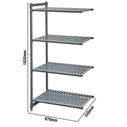 CAMBRO | Camshelving® - Basics Plus Anbauregal - mit geschlitzten Regalböden