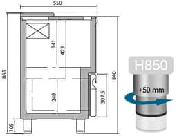 Flaschenkühltruhe - Edelstahl - 620 Liter - mit 3 Schubladen