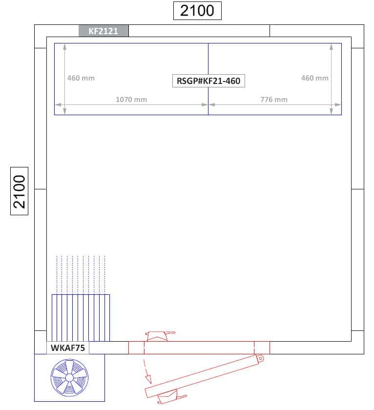 Regalset Aluminium - Bautiefe: 460 mm