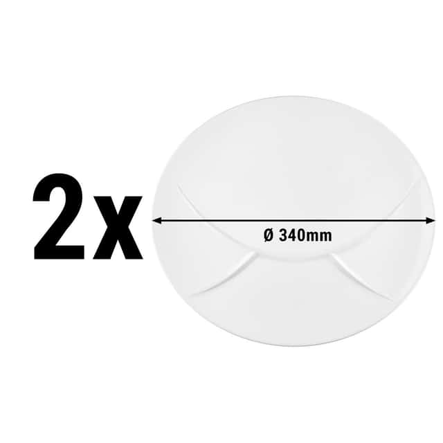 (2 pieces) Seltmann Weiden - Fitness plate - Ø 34 cm - with 3 separators