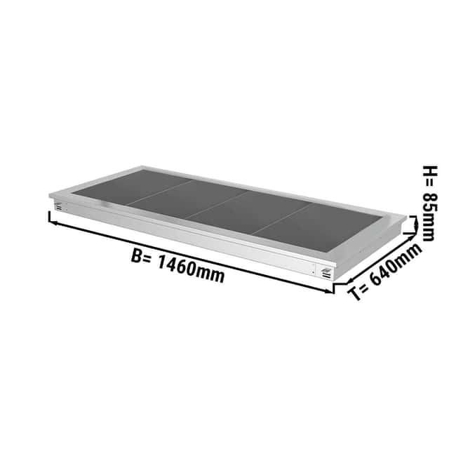 Einbau Warmhalteplatte - 1,5m - 4x GN 1/1
