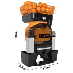 Elektrische Orangenpresse - Orange - Push & Juice-Taste - Automatische Fruchtzufuhr - inkl. Reinigungsmodus