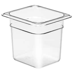 (6 Stück) CAMBRO | CAMWEAR® -  Polycarbonat GN-Behälter 1/6 - Clear - Tiefe 150 mm