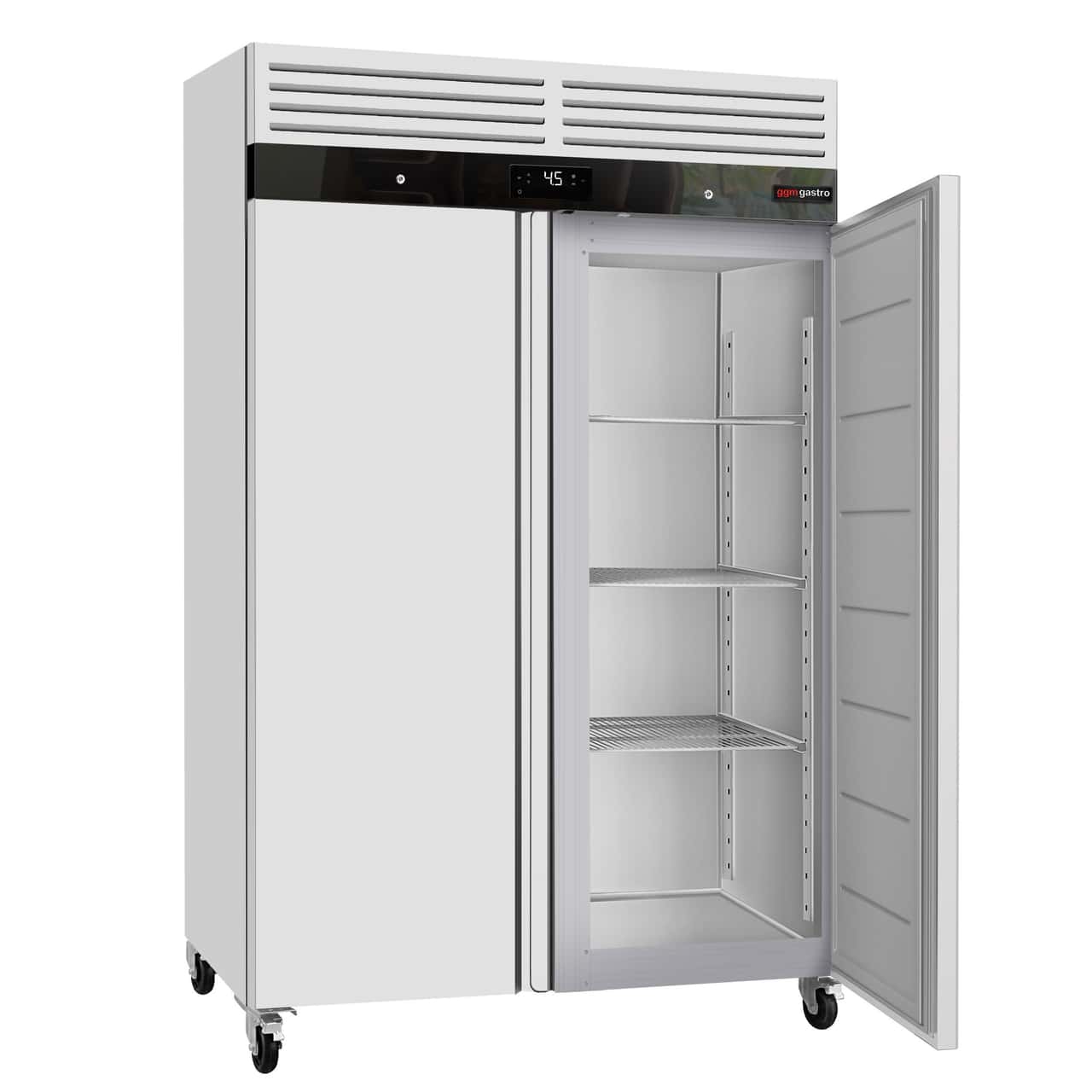 Tiefkühlschrank Edelstahl ECO - 1200 Liter - mit 2 Türen - Innentür aus Kunststoff