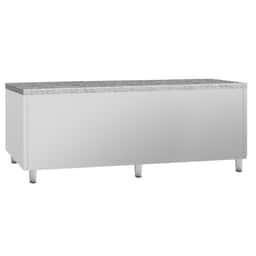 Bäckereikühltisch Premium PLUS - 2752x800mm - 4 Türen & Granitarbeitsplatte