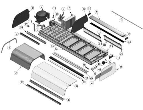 Tapas-Kühlvitrine Premium PLUS - 4x GN 1/3