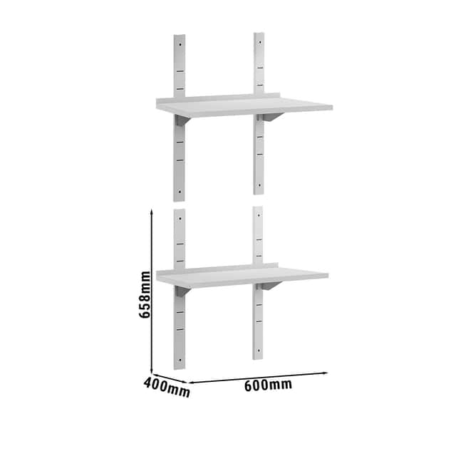 Wandborde ECO - 600x400mm - mit 2 Etagen