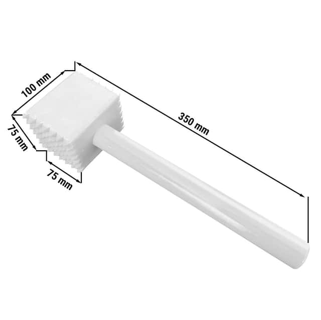 Fleischklopfer - eckig - weiß