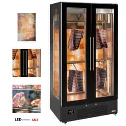 Dry Aging Fleischreifeschrank - 1,0 x 0,69 m - mit 2 Glastüren