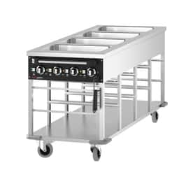 Bain-Marie Thermowagen - 4 x GN 1/1 - Beckentemperatur getrennt regelbar 