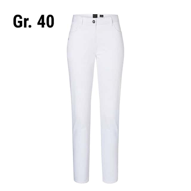 KARLOWSKY | Damen 5-Pocket-Hose - Weiß - Größe: 40