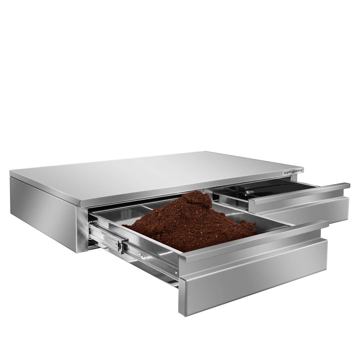 Kaffeesatzschublade - Doppelt - 810x490x140mm - mit Abklopfer