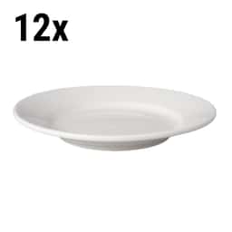 (12 pieces) BUDGETLINE  Plate flat Mammoet - Ø 18 cm - White