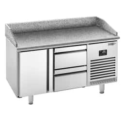 Pizza preparation table Premium PLUS- 1490x700mm- with 1 door & 2 drawers 