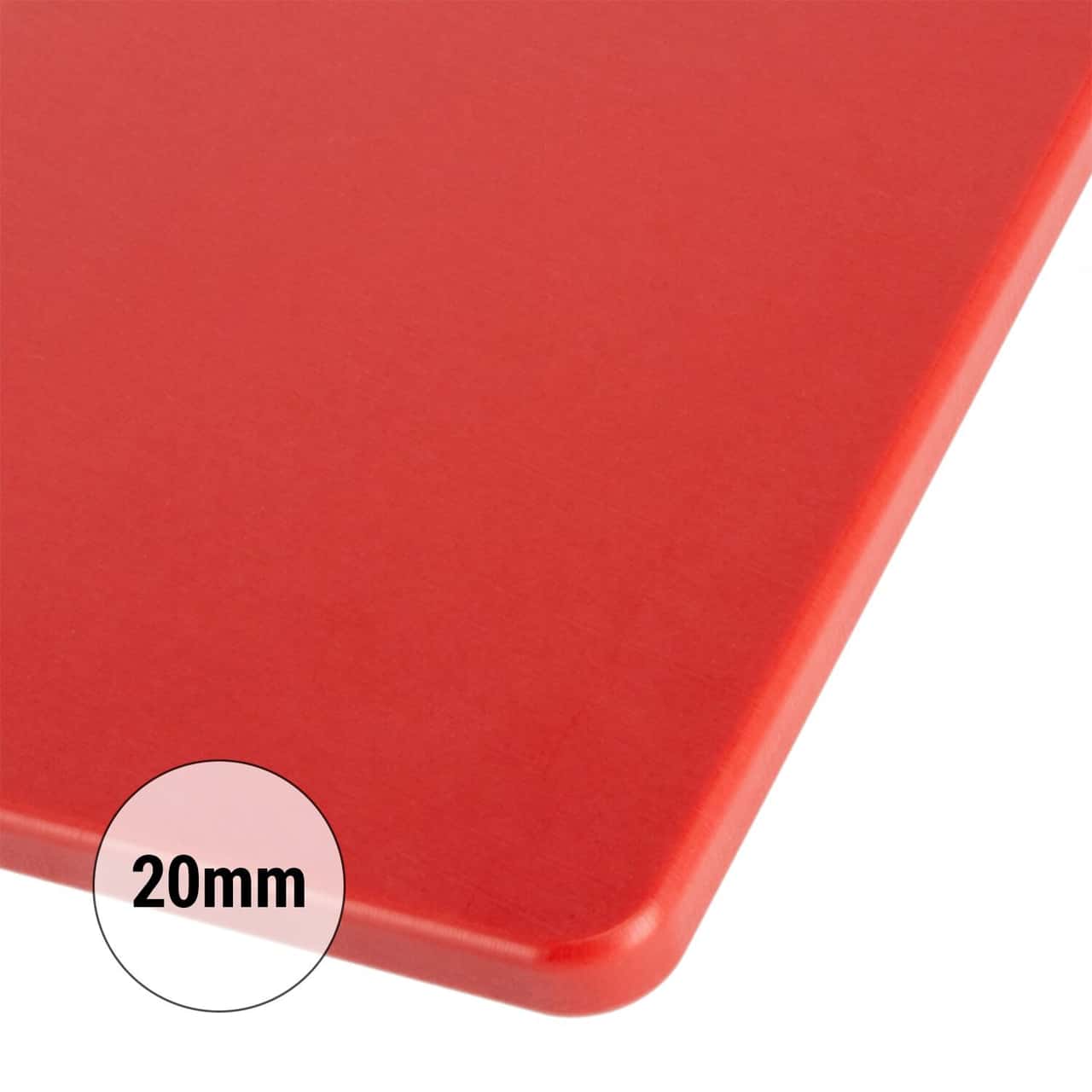 Schneidebrett - 250x400mm - Dicke 20mm - Rot