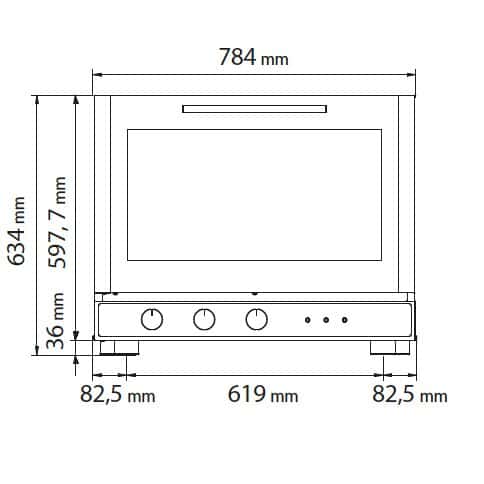 Heißluftofen KOMPAKT - Manuell - 4x GN 1/1 oder EN 60x40