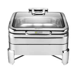 Edelstahl Chafing Dish - 5,5 Liter - GN 2/3 - mit Soft-Close-Glasdeckel