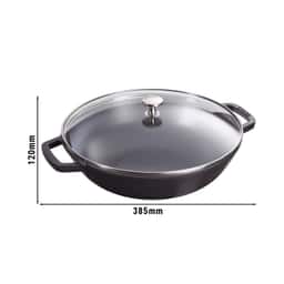 STAUB | SPECIALITIES - Wok mit Glasdeckel - Ø 300mm - Gusseisen - Schwarz