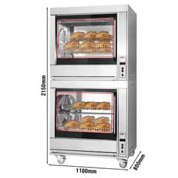 Elektro Rotations Hähnchengrill - 20kW - mit 14 Drehkörben für bis zu bis zu 84 Hähnchen