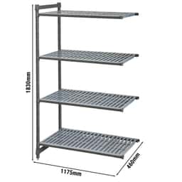 CAMBRO | Camshelving® - Basics Plus Anbauregal - mit geschlitzten Regalböden