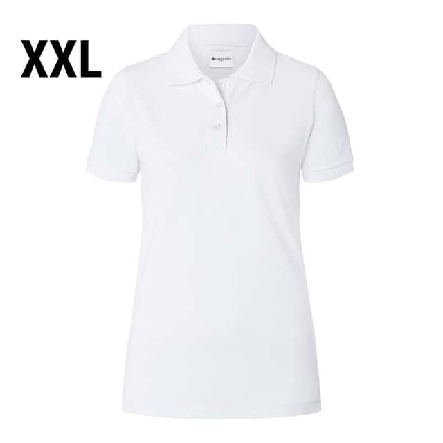 KARLOWSKY | Damen Workwear Poloshirt Basic - Weiß - Größe: 2XL