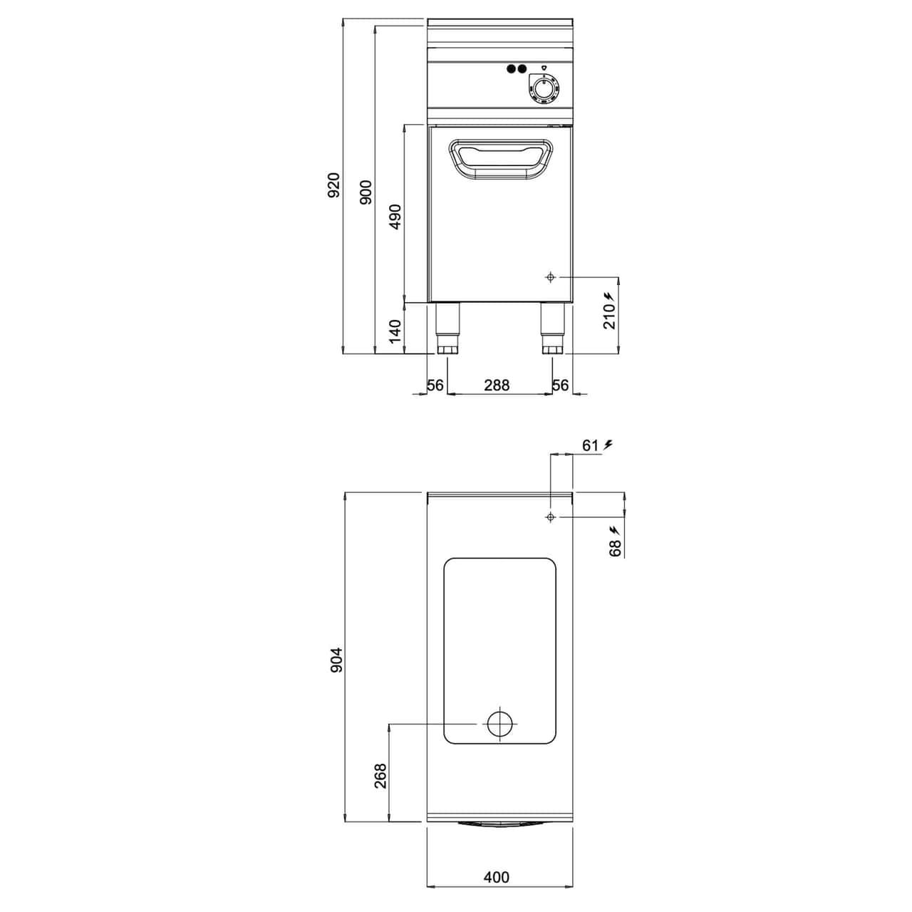 Elektrická multifunkční fritéza - 4,8 kW - 11,5L 