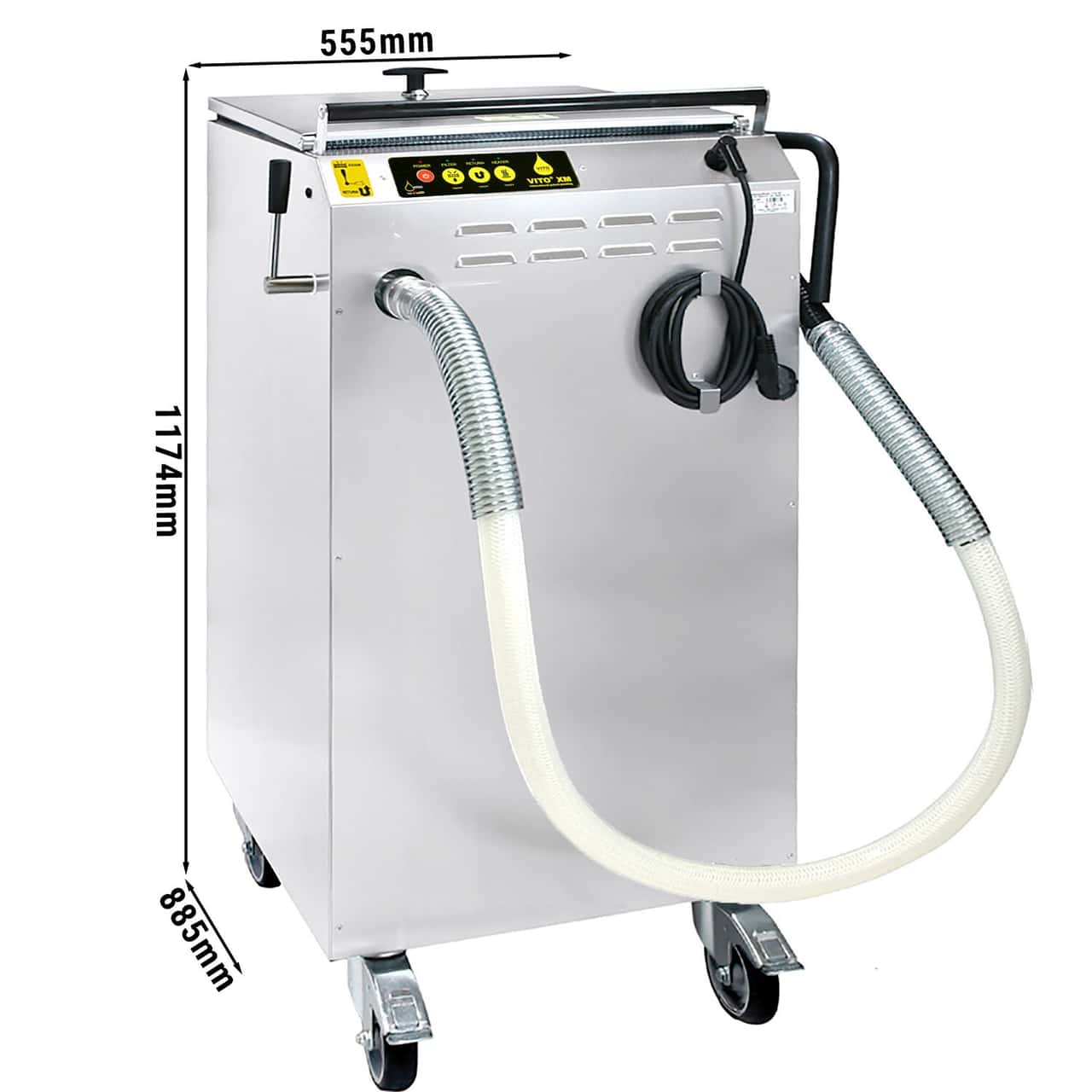 VITO | XL Vakuumfiltrationssystem - 30 Liter/Minute - für max. 120 Liter Fritteusen