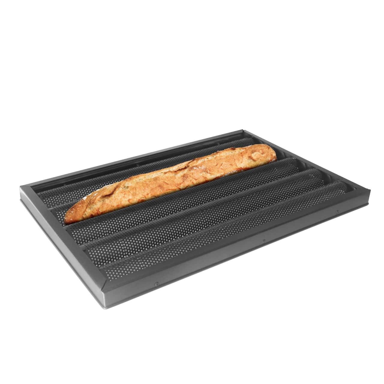 Baguetteblech - Aluminium - 400x600mm - mit 5 Mulden