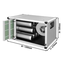 Exhaust air purification system - 2000 m³ (with pre & activated carbon filter)	