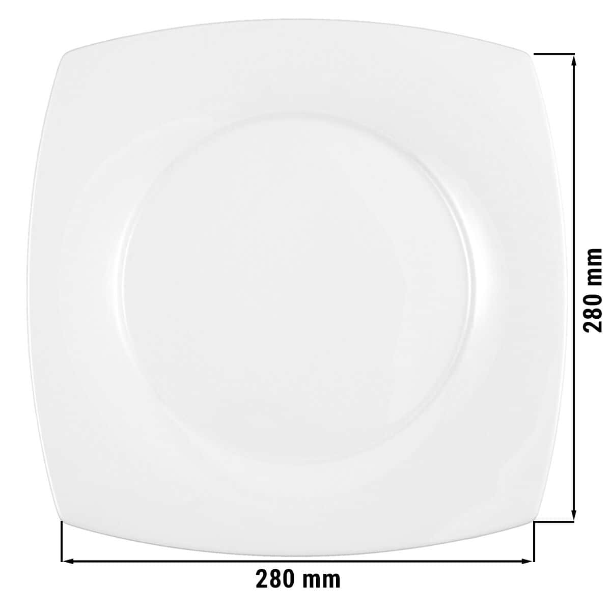 (6 pieces) Seltmann Weiden - Plate flat ECKIG - 280 mm