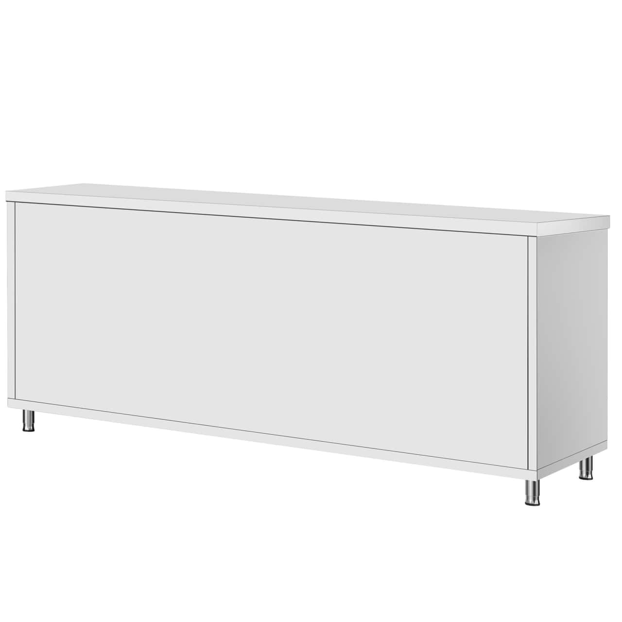 Stainless steel work cabinet ECO - 2000x600mm - with sliding door