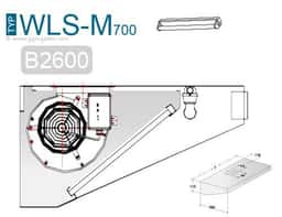 Wandhaube - 2600mm - mit Motor, Regler, Filter & Lampe