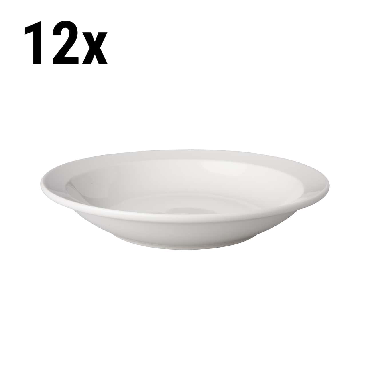 (12 pieces) BUDGETLINE - Plate deep Mammoet - Ø 21,5 cm - White