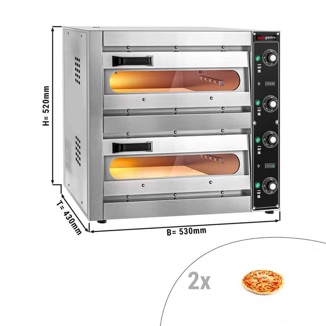 Elektro Mini Pizzaofen - 1+1x 33,5cm - Manuell