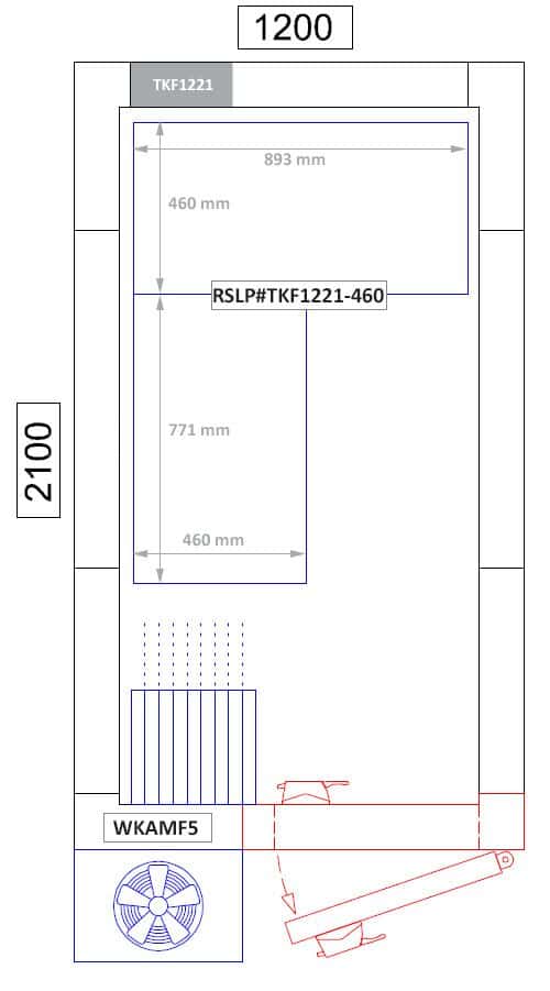 Regalset Aluminium (Eloxiert) - L-Form - Bautiefe: 460 mm