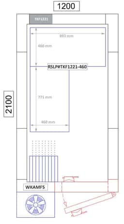 Regalset Aluminium (Eloxiert) - L-Form - Bautiefe: 460 mm