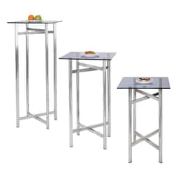 (3 Stück) Beistell-/ Couchtisch Set - klappbar Höhe- 70, 90 & 120 cm