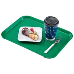 (24 Stück) CAMBRO | Fast Food Tablett - rechteckig - 410x300mm - hohes Profil - FlaschenGrün