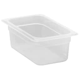 (6 kusů) CAMBRO | CAMWEAR® -polypropylenové nádoby GN 1/4 - mléčné - hloubka 100 mm