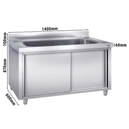 Topfspülschrank - 1400x600mm - mit 1 Becken