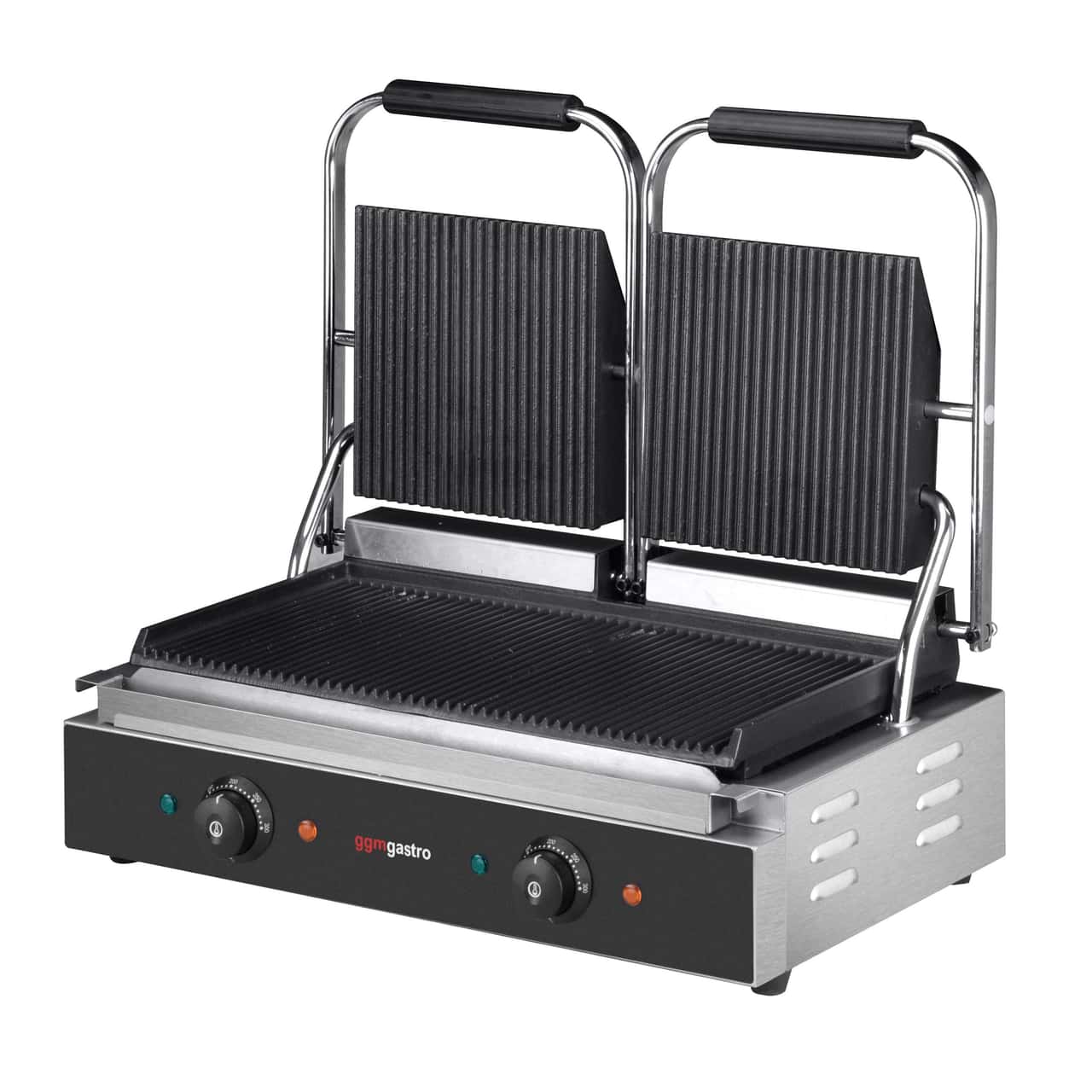 Kontaktgrill - 3,6 kW - oben & unten Gerillt - Grillfläche: 485x235mm