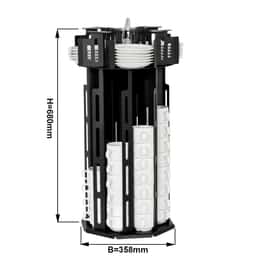 Tassen-/ & Untertassenspender - rotierend - Schwarz